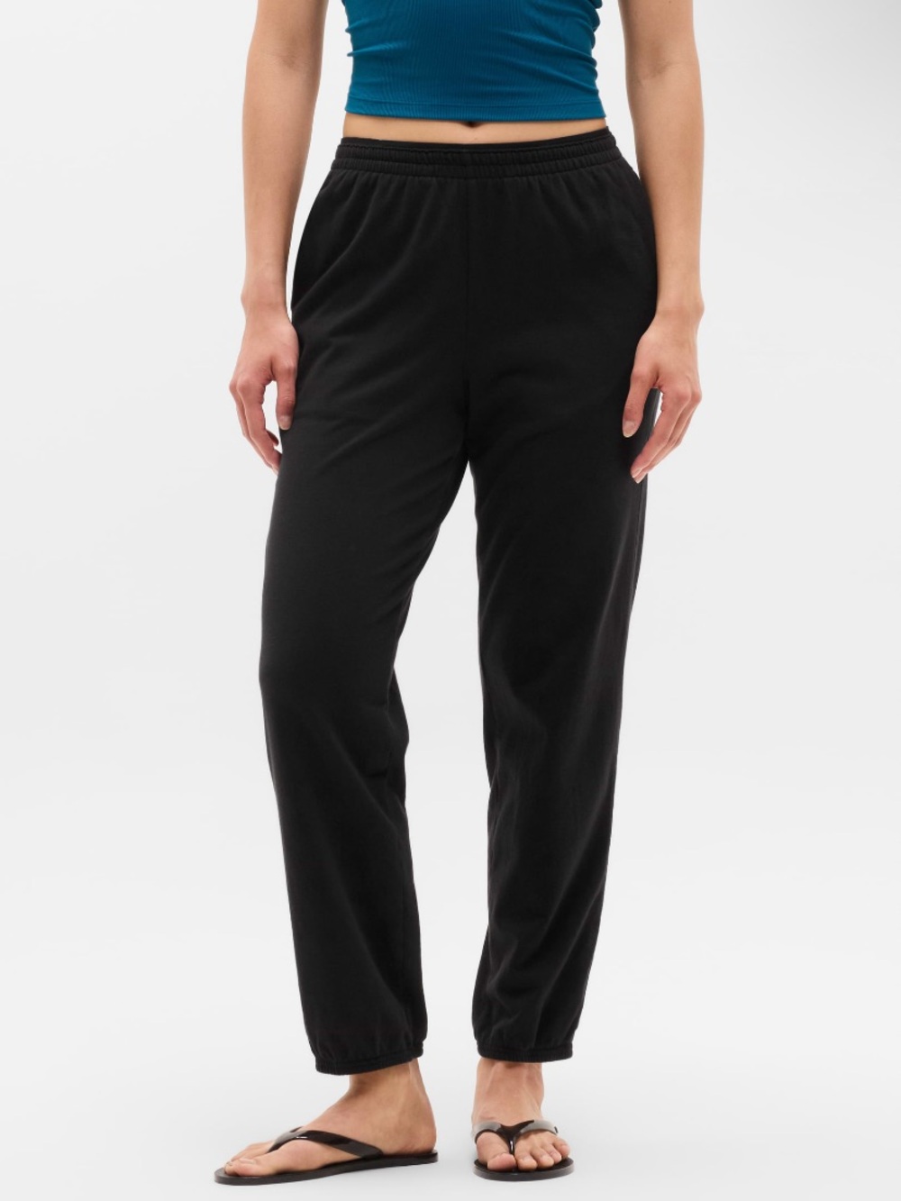 Athleta airy cotton terry joggers black xs